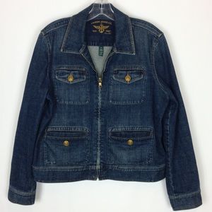Lauren by Ralph Lauren Nautical HEAVY WEIGHT Sailors Denim Coat Jacket